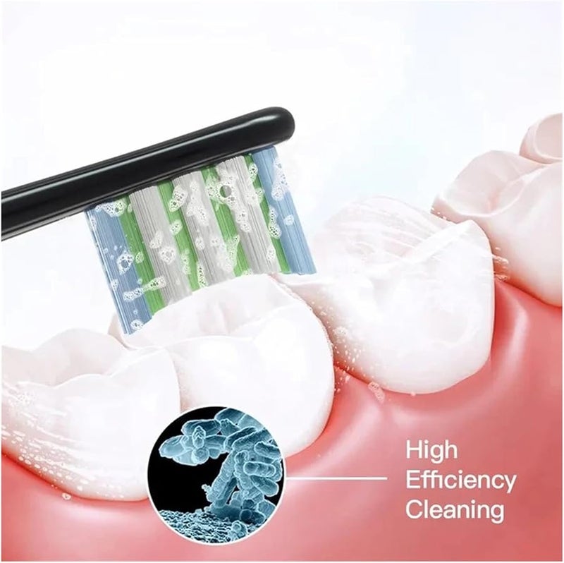 Oclean Flow X X Pro Z1 F1 One Air 2 SE Soft Sonic Toothbrush Replacement Heads 7pcs Black - Image 2
